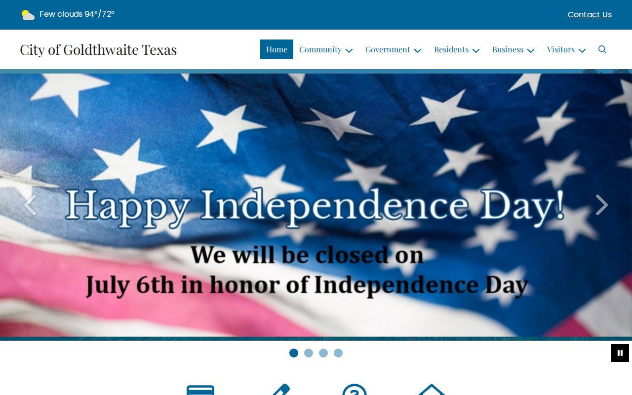 Goldthwaite criminal records starting point on the official city website