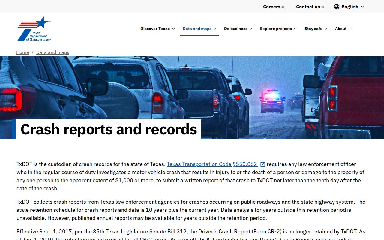 Mills County crash and police record request channel