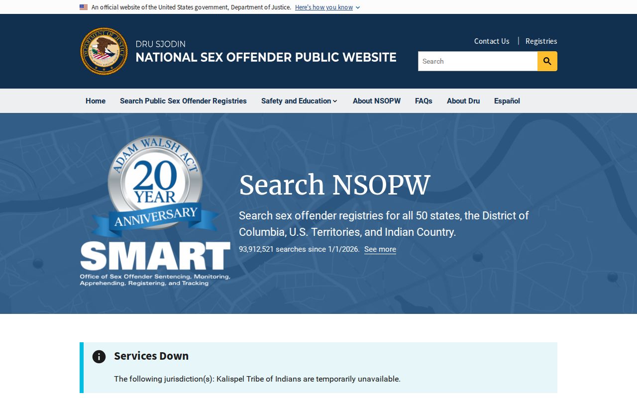 Mills County sex offender lookup supplemented by the national NSOPW search